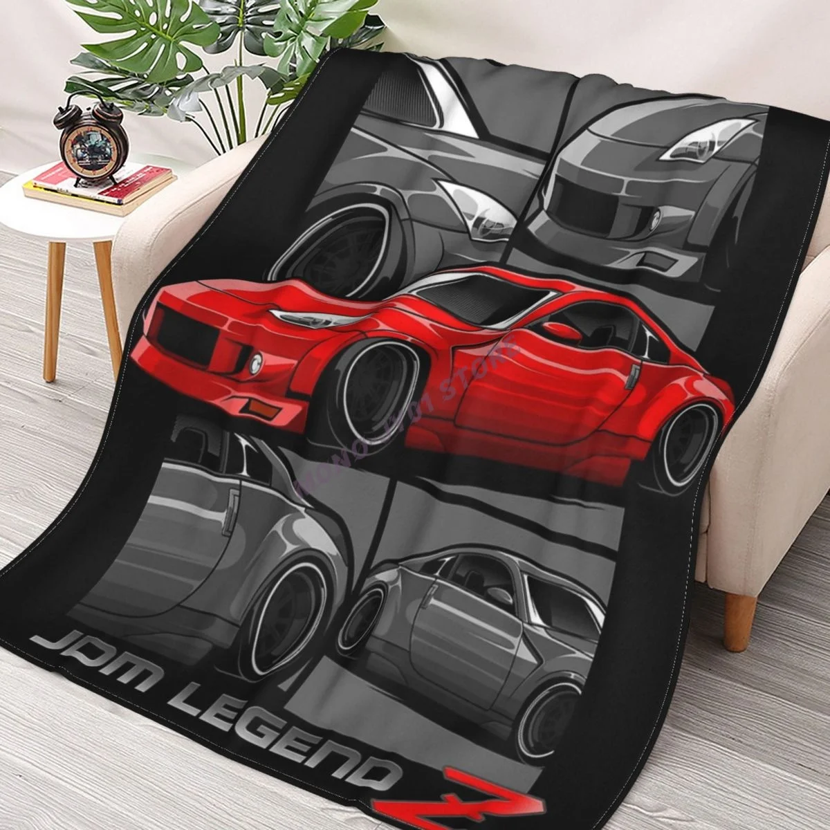

350Z, Fairlady Z, Z33, JDM Legend Z, Japanese Sports Car Throw Blanket Sherpa Blanket cover Bedding soft Blankets