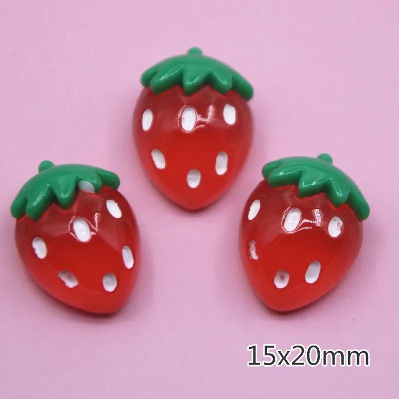 

10pcs Resin Strawberry/Radish/Cherry/Pumpkin/Avocado Flat Back Cabochon Art Decoration Charm Craft