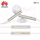 Оригинальные наушники huawei AM116, металлические наушники-вкладыши с микрофоном и регулировкой громкости для HUAWEI P7 P8 P9 Lite P10 Plus Honor 5X 6X Mate 7 8 9