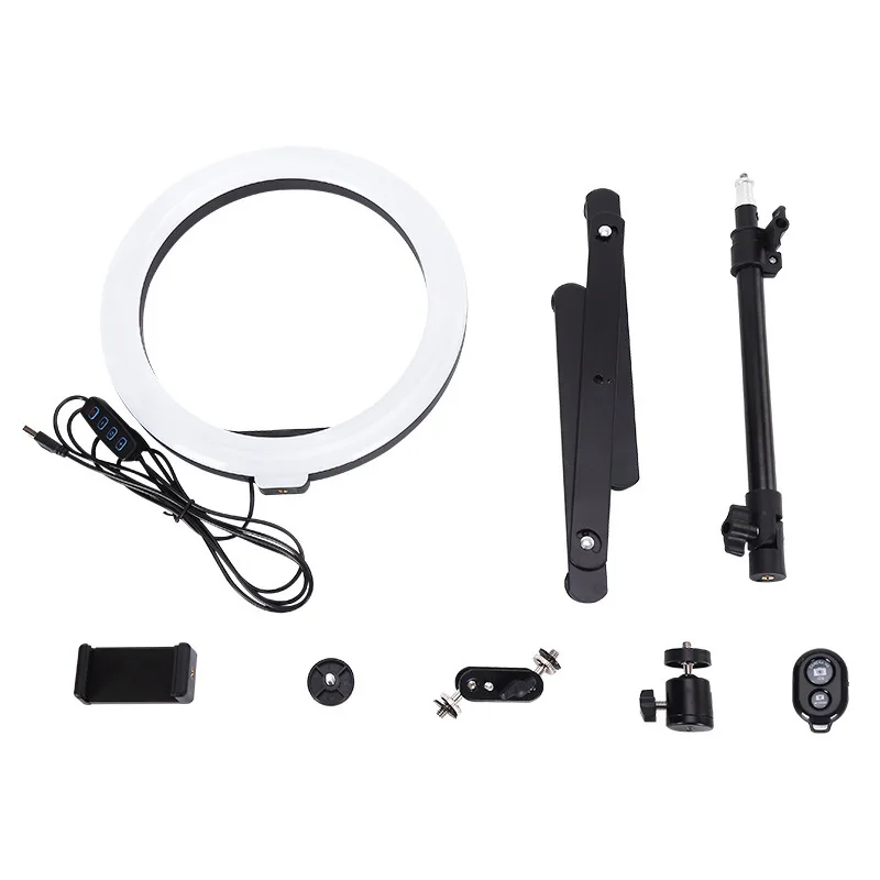 

10inch USB Powered Ring Light Lamp Live COOK Photography Lighting Ring light with Desktop Tripod Stand Led Selfie Bluetooth