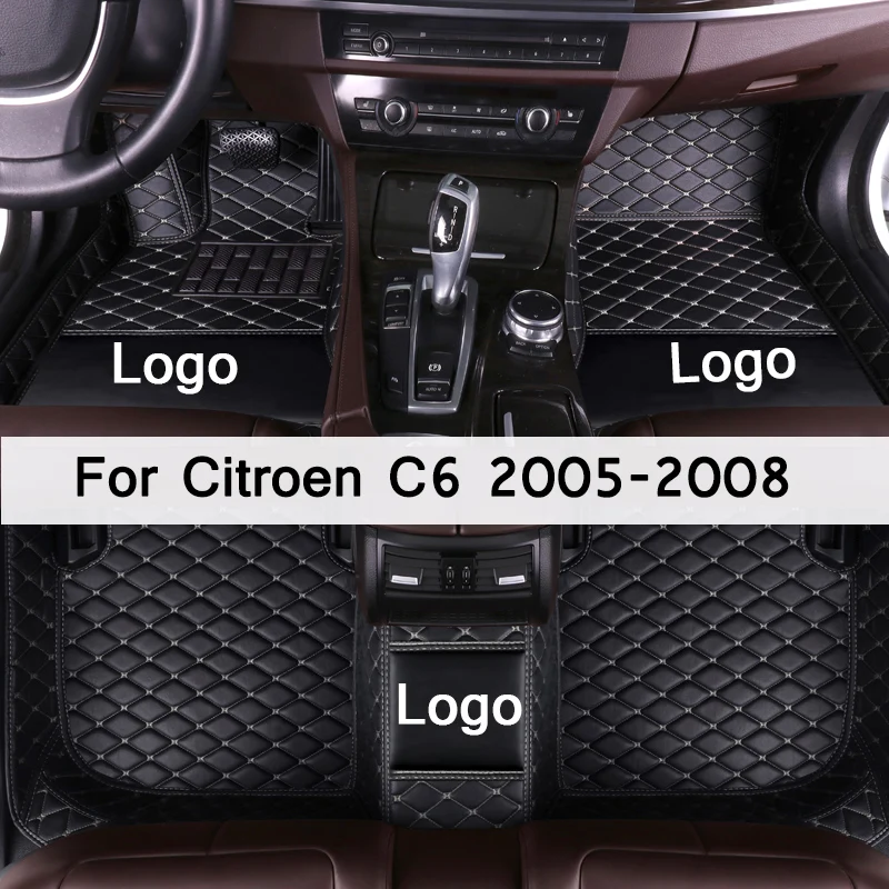 Кожаные автомобильные напольные коврики MIDOON для Citroen C6 2005 2006 2007 2008 индивидуальные