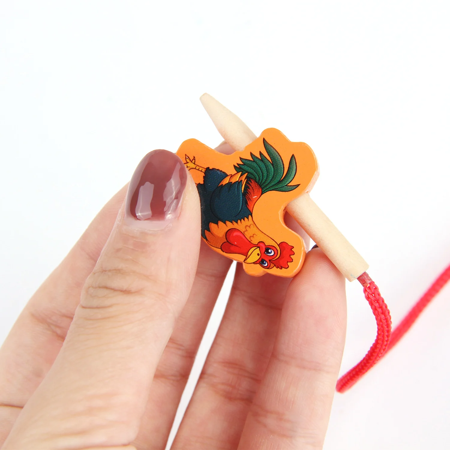 26 шт. бусины на шнуровке забавные деревянные игрушки с резьбой в виде животных