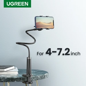 Ugreen phone holder arm lazy mobile phone goosneck stand holder for iphone 8/x flexible bed desk table clip bracket for phone 1 for Item image
