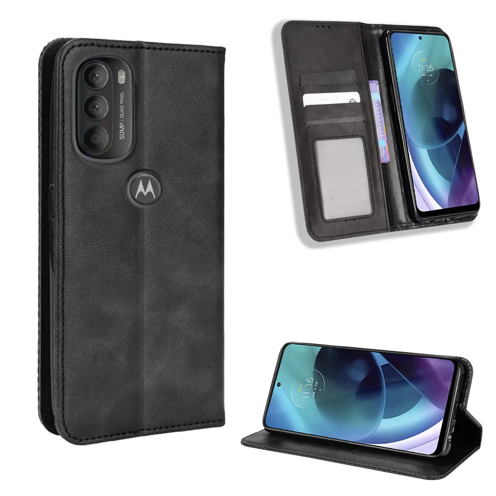 Флип-чехол из искусственной кожи для Motorola Moto G31 G41 G51 G71 G200
