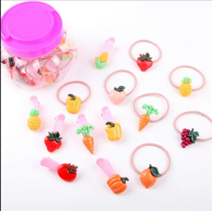 2020 милая детская кожаная коробка для сухожилия Детская петля волос с фруктами