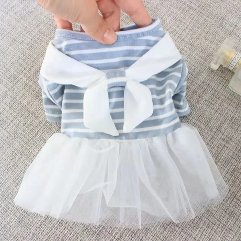 Летняя осенняя одежда для собак тонкое платье щенка кошки Милая юбка собаки