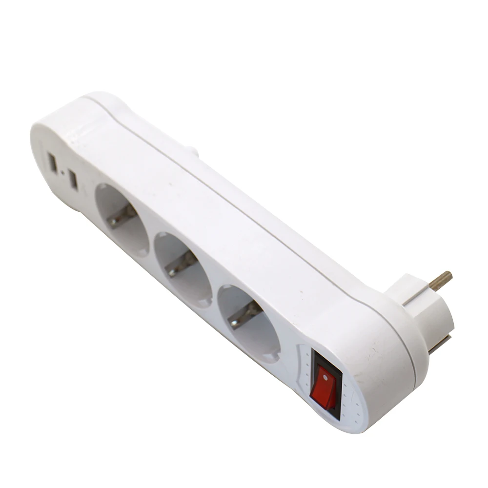 Штепсельная Вилка Европейского типа 16 А С 1 на 3 полосы штепсельная вилка с двумя