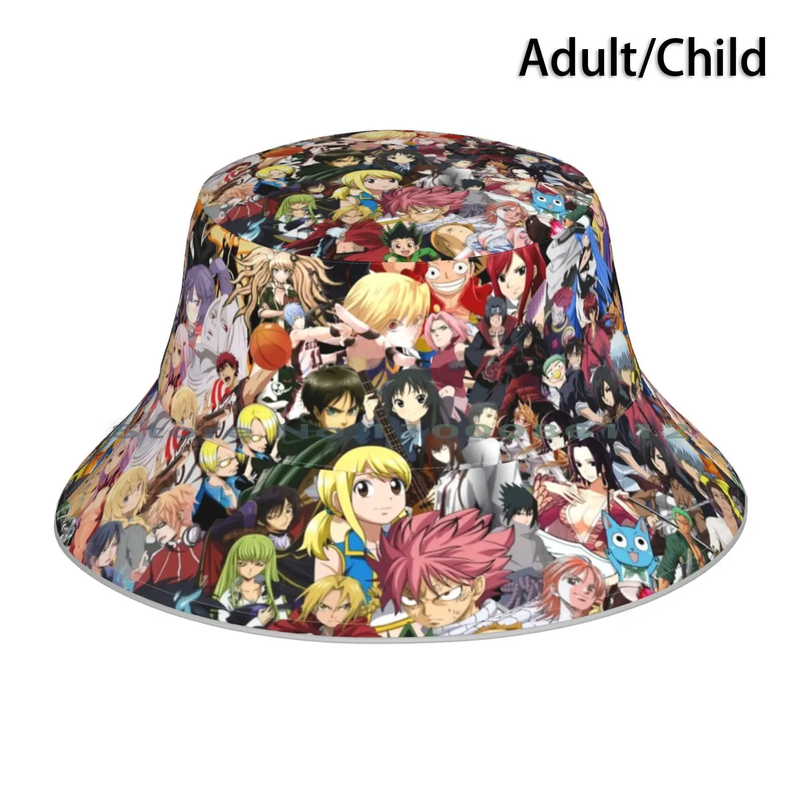 

Anime Manga Bucket Hat Sun Cap Anime Manga Foldable Outdoor Fisherman Hat