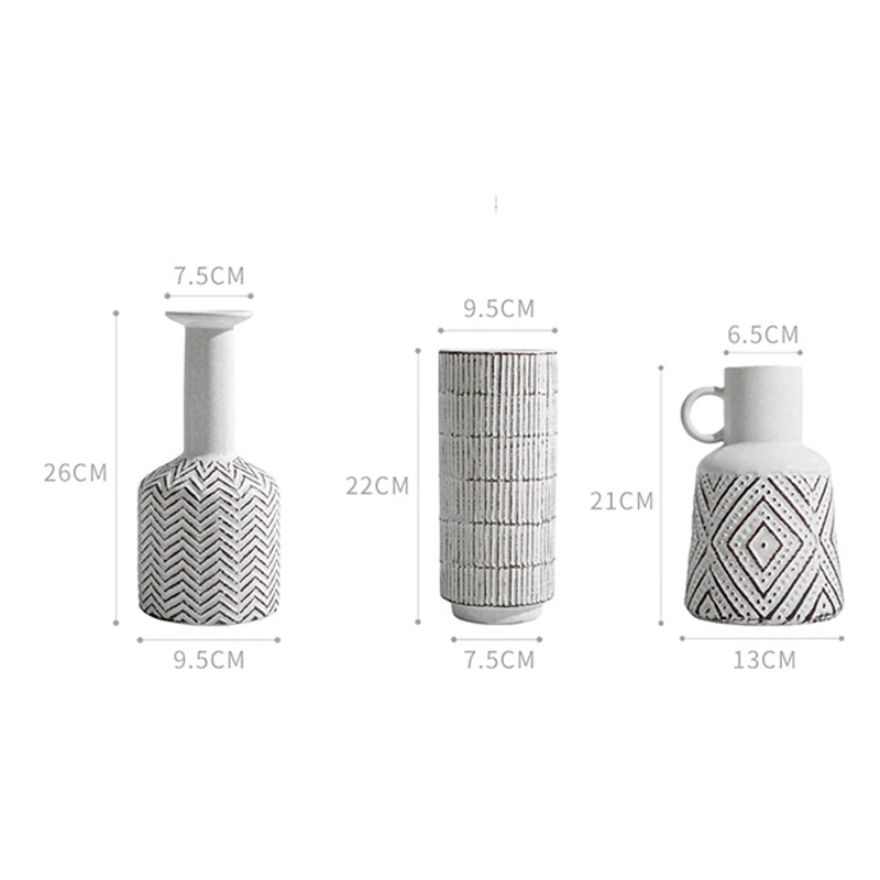 Керамическая ваза в современном американском ретро стиле для дома украшения