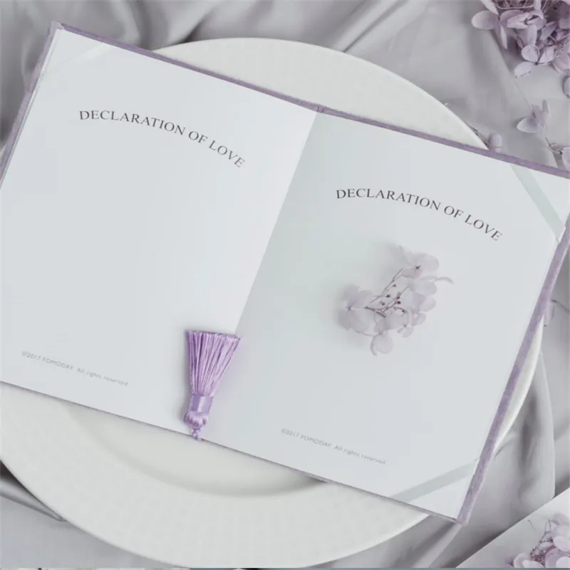 Бархатный Чехол с кистями романтическая свадебная книга Свадебный Ретро подарок