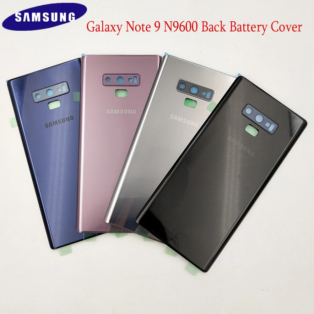 

Оригинальная задняя крышка батарейного отсека Samsung Galaxy Note 9 N9600 N960F SM-N960FD + стеклянный объектив камеры запасные части для ремонта
