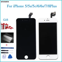 aaa quality for iphone 5 5s 6 6s 7 lcd display touch screen for 4 4s 8 plus se 100 brand new lcd digitizer temperedgifts
