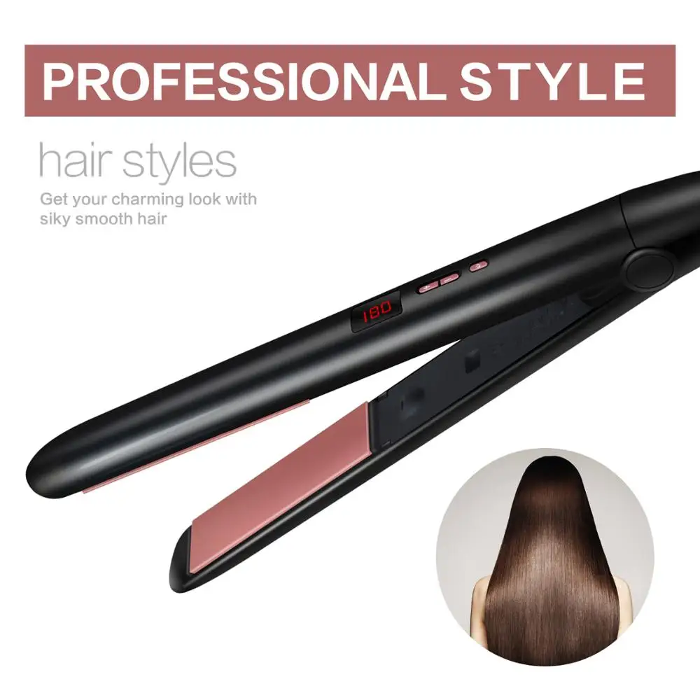 

Hair Straightener Curler Hair Flat Iron 2 in 1 Curlers Hair Straighting Curling Iron Corrugation LED Display Styling Tools