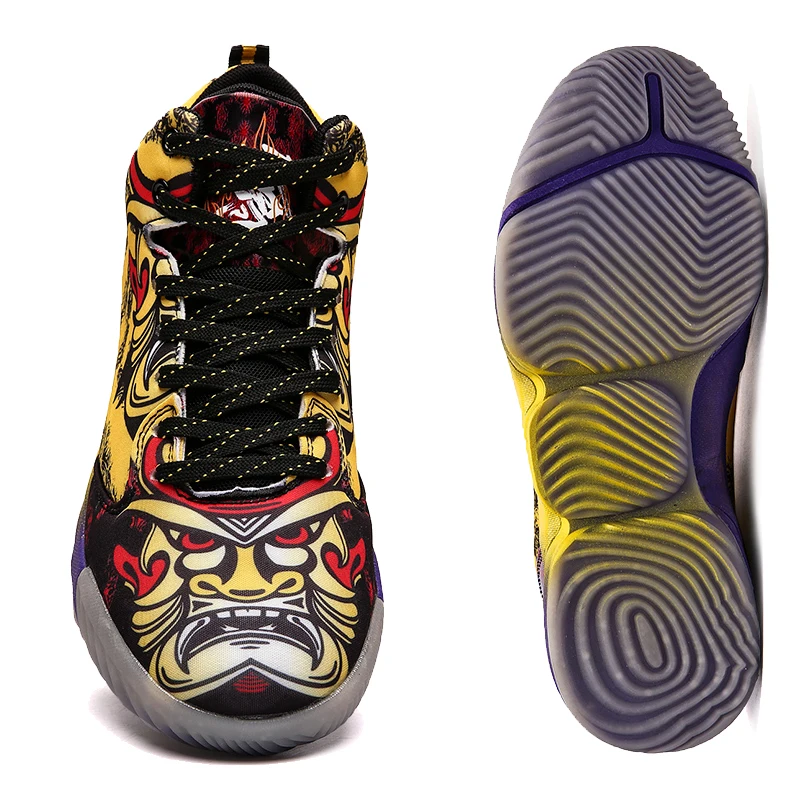 Мужские баскетбольные кроссовки Jordan противоударные с высоким берцем ботинки в