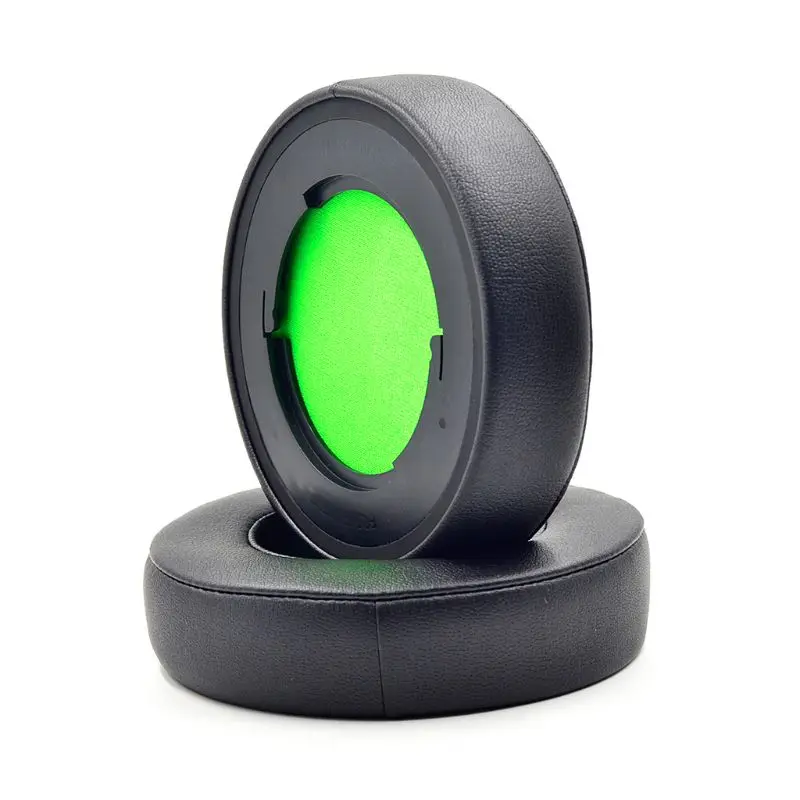 1 пара Игровые наушники Подушка круглая форма Пена искусственная кожа гарнитура