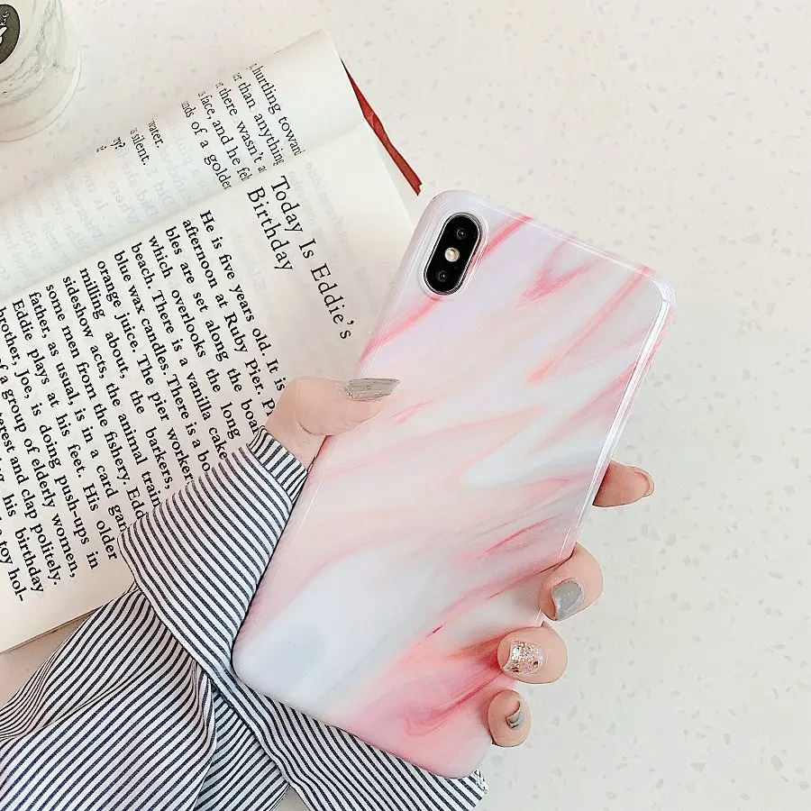 22 Мраморный чехол для Coque iphone 11 Pro Max 7 XS MAX чехол из мягкого ТПУ задняя крышка для iphone 6 6S 7 8 Plus iphone X XR чехол - Цвет: 22