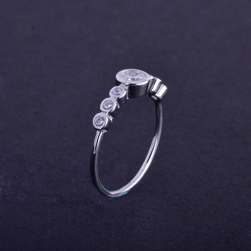FFGems Настоящее 10 к Золотое кольцо Стерлинговый алмаз 0.7ct EF цвет Si ювелирные