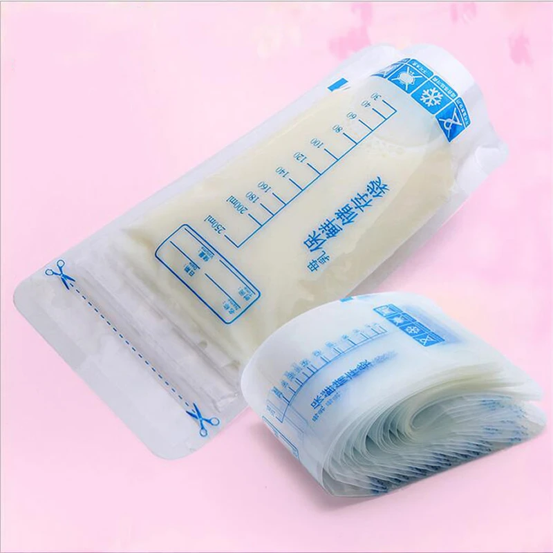 

30pcs 250ml Baby Food Storage Breast Milk Storage Bag Milk Freezer Bags Baby Feeding Safe Practical Baby Food Container Stuff