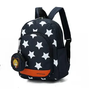 Детский школьный ранец со звездами, рюкзак для мальчиков и девочек, школьные принадлежности, 24x10x28 см