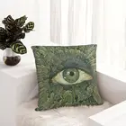 Наволочка с принтом зеленый глаз природы