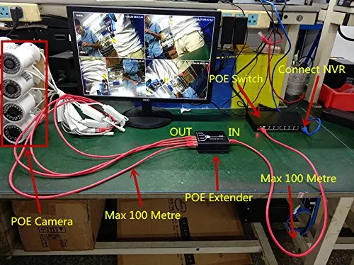 4 порта IEEE802.3at 25,5 Вт PoE удлинитель/ретранслятор для IP-камеры увеличить расстояние передачи 120 м с 10/100 м LAN портом s от AliExpress RU&CIS NEW