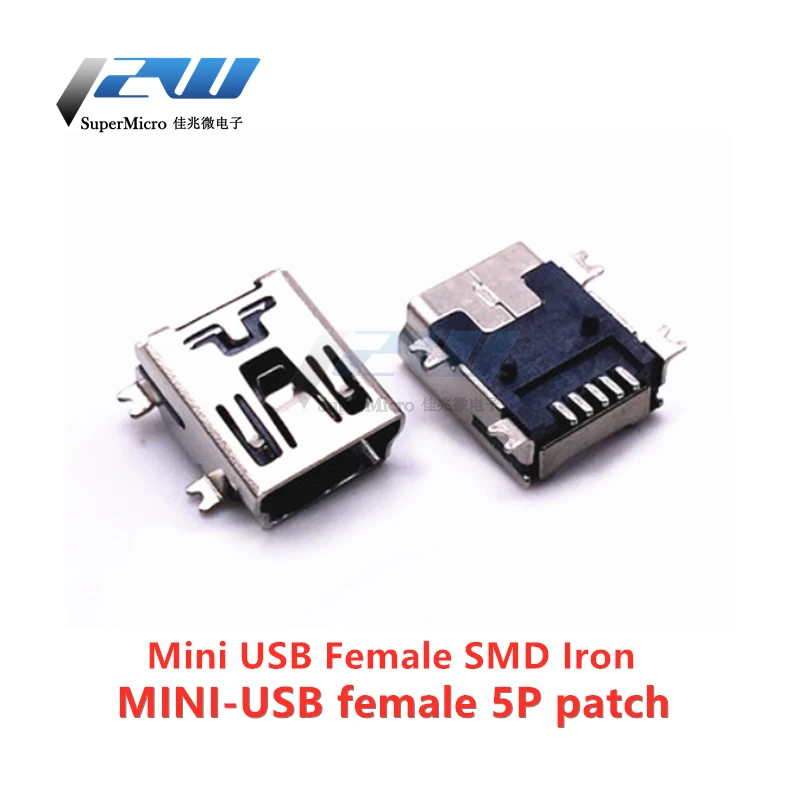 (20 шт./лот) мини-usb 5pin 4 фута гнездовой разъем для мобильного зарядного устройства |