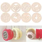 2 шт.компл., основание для корзины из натурального дерева, полый кроше, основание для корзины, шаблон для сделай сам, органайзер для вышивки нитью, изготовление плетеных сумок