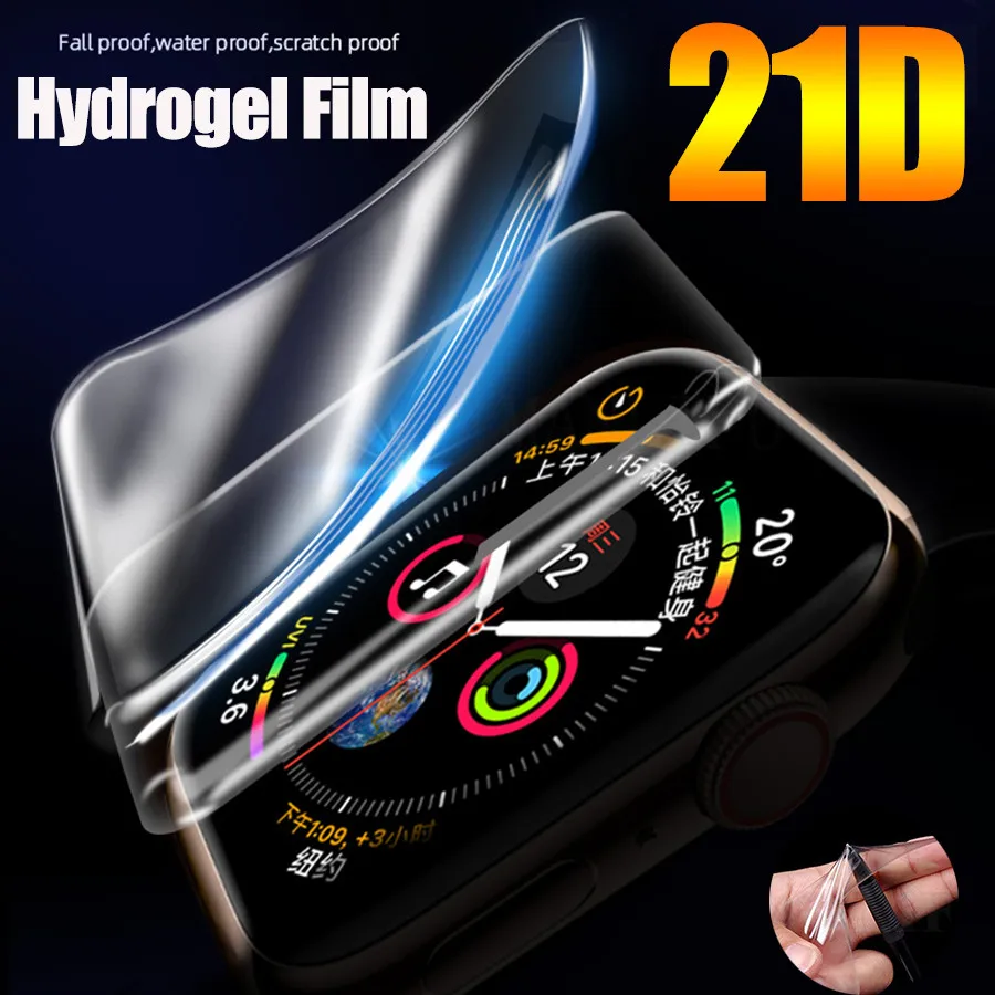 21D изогнутая полностью Гидрогелевая пленка для iWatch Apple Watch Series 2/3/4/5 38 мм 42 40 44
