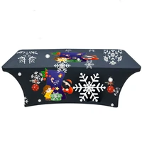 morning custom logo table cover cloth 4ft 6ft 8ft advertising spandex tablecloth for trade show outdoor display
