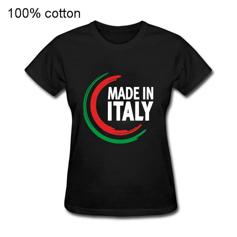New Fashion short Sleeves Casual 100% cotton women Vintage T-Shirts Novelty O-Neck Tops Trend Funny Made In Italy top tee | Женская