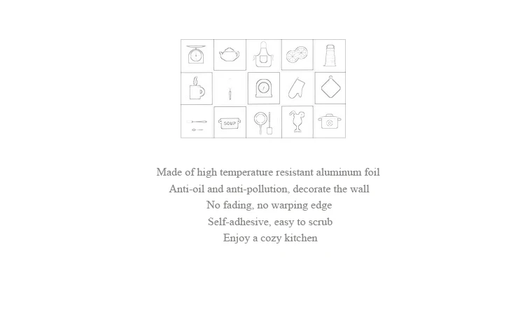 75*45cm Kitchen oil Self-adhesive high temperature oil stain home stove tile wall