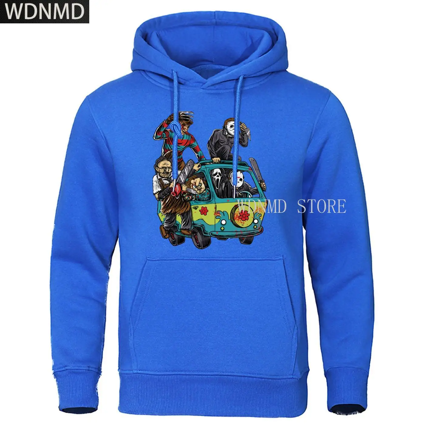 

Hoodie men Autumn Winter Sweatshirt Horror Movie Jason Clown Saw Pullover Halloween Funny Hip Hop Streetwear Fleece Warm Hoody