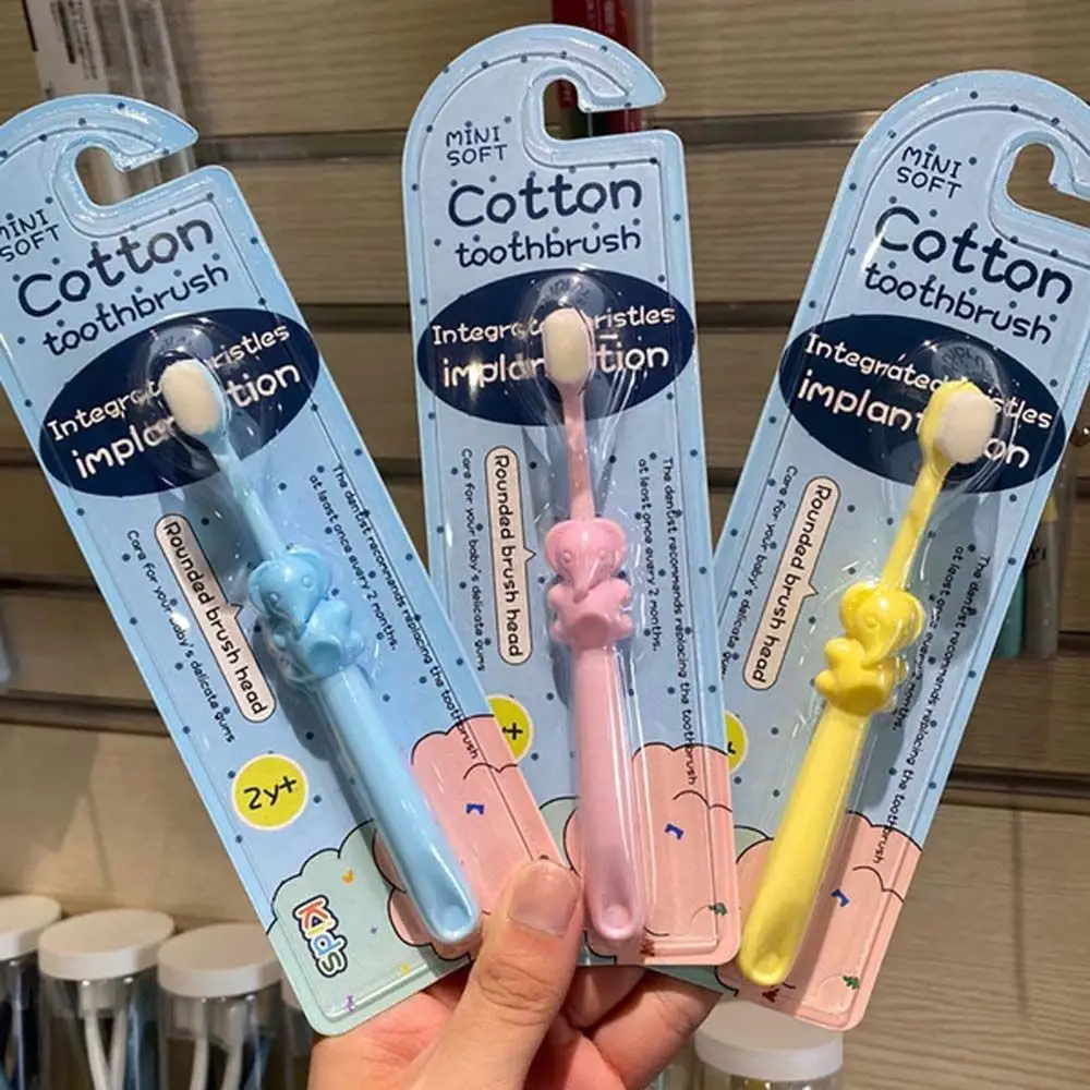 Chico s Micro Nano cepillo de dientes Extra suave elefante conejo de dibujos animados dise&ntilde;o Ultra fino suave cerdas chico cepillo de dientes de beb&eacute; utensilio para cuidado bucal-5