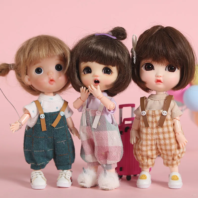 Кукла Ob11 разноцветная одежда ob11 свитер с коротким рукавом футболка 1/12 bjd круглая