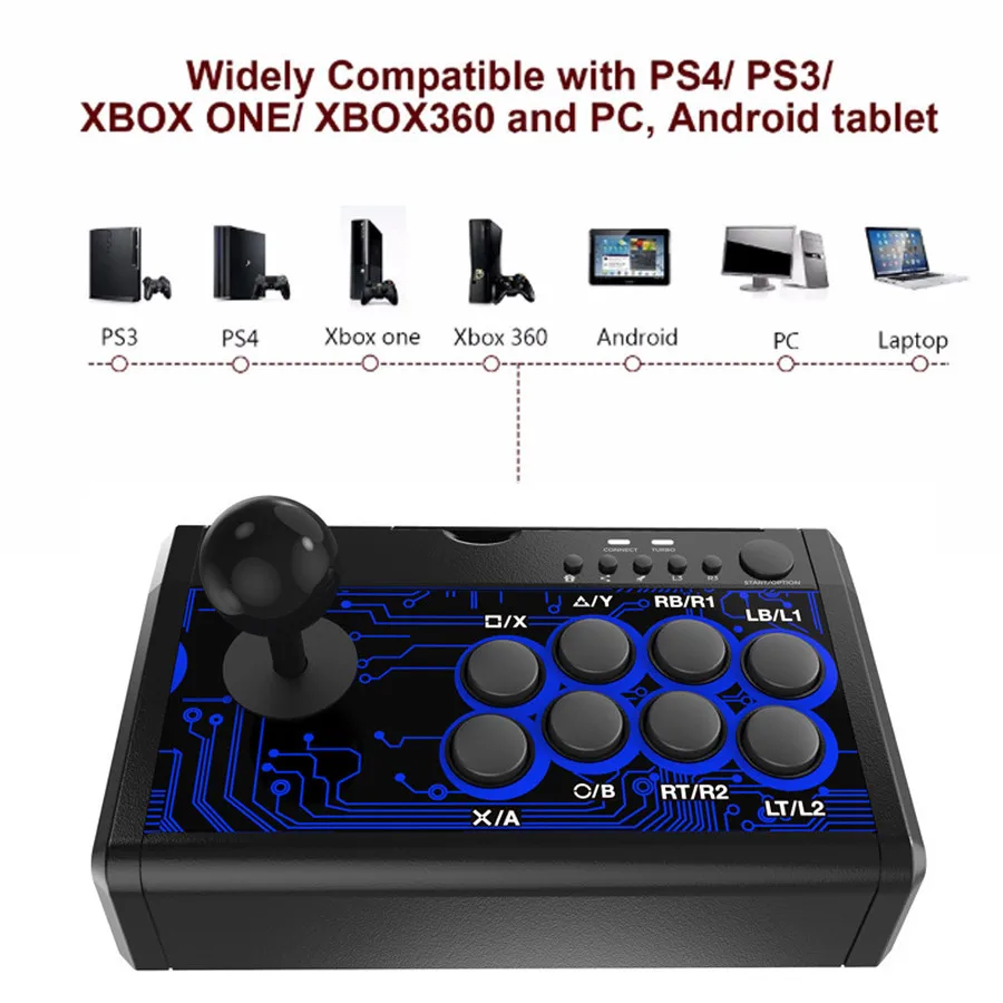 Аркадная Боевая палка 7 в 1 проводная USB для PS4 серии PS3 переключатель Xbox One S X-360 ПК