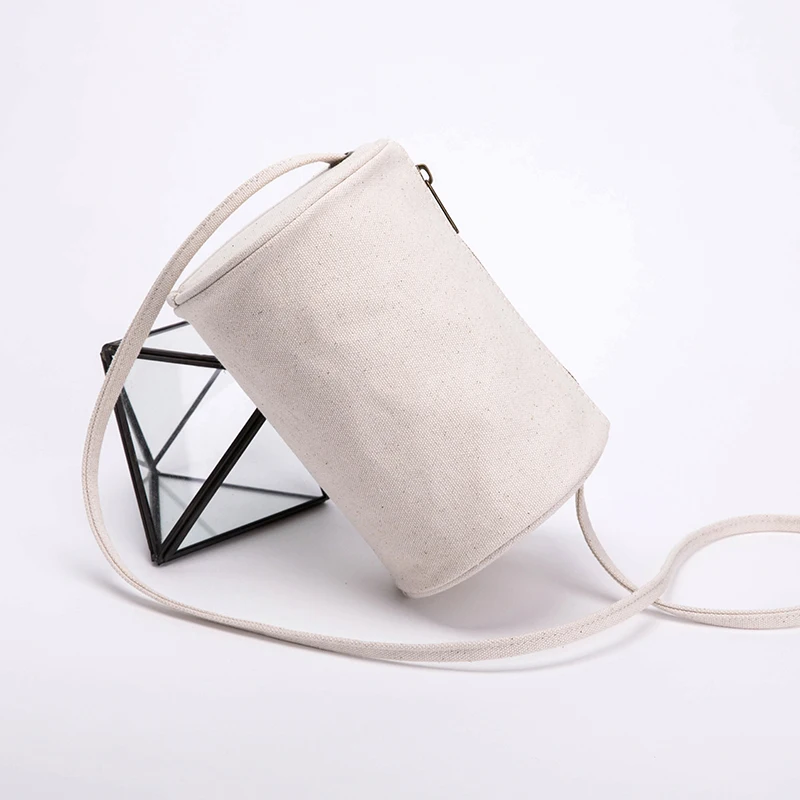 Японская наклонная маленькая тканевая сумка через плечо Студенческая Холщовая