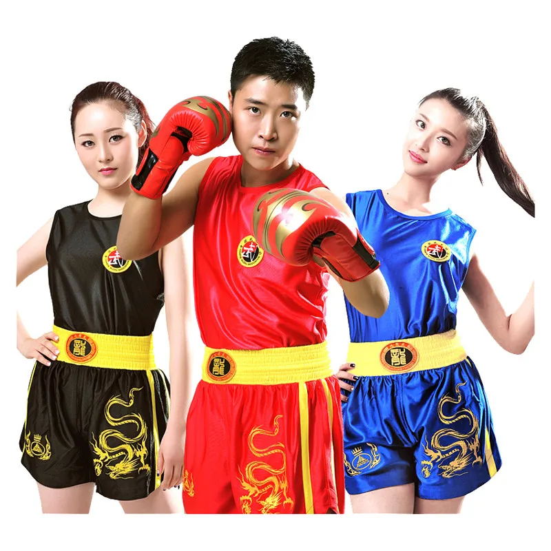 

Dragon Sleeveless Boxing MMA Martial Arts Jiu Jitsu Muay Thai Shorts T Shirts Suits Kids Adults Fightwear Outfits Uniforms SANDA