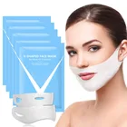 1 шт. V-образная тонкая маска для лица 4D двойная маска-лифтинг для лица для похудения растягивающаяся антицеллюлитная маска для подтяжки лица от морщин