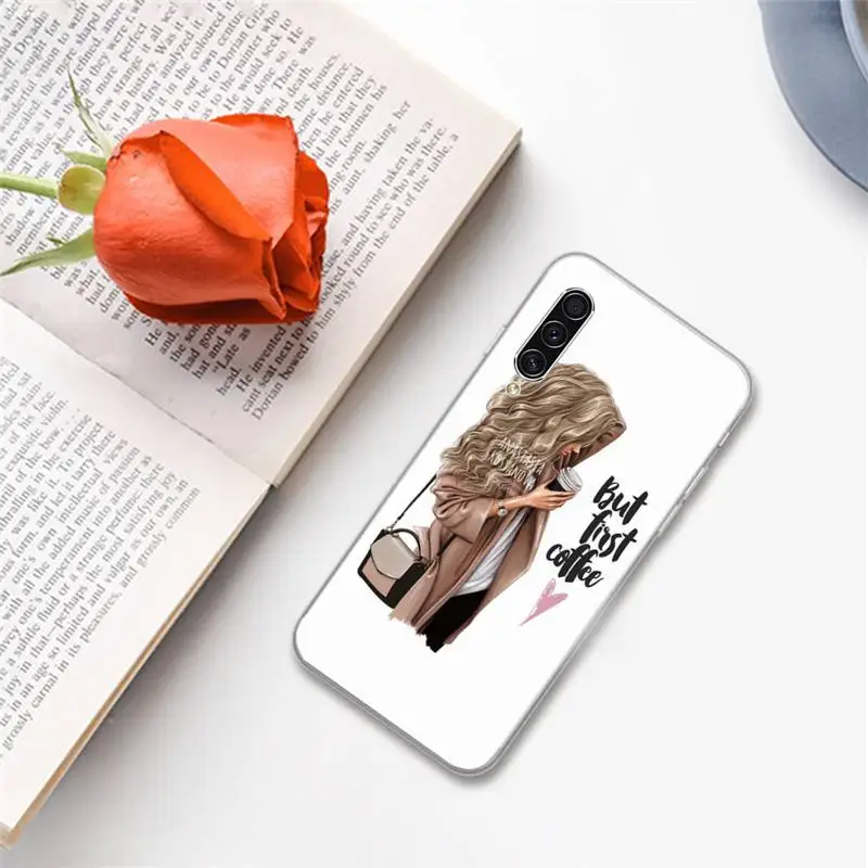 

Women Fashion girl lady shell Phone Case For Samsung A S M Note 9 10 20 fe 21 71 30 ultra plus 5g 11 31 51 s