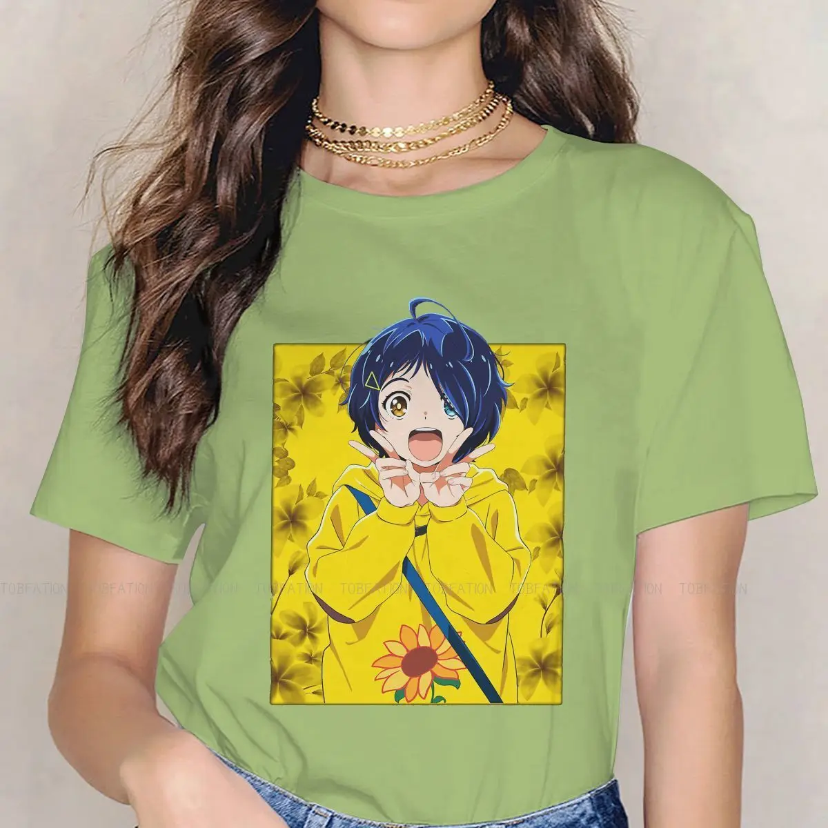 

Футболка женская из натурального хлопка с принтом, размеры до 5XL