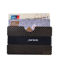 suitable for credit card holder ultra thin rfid barrier band wallet business card holder burable 3k carbon fiber mens wallet