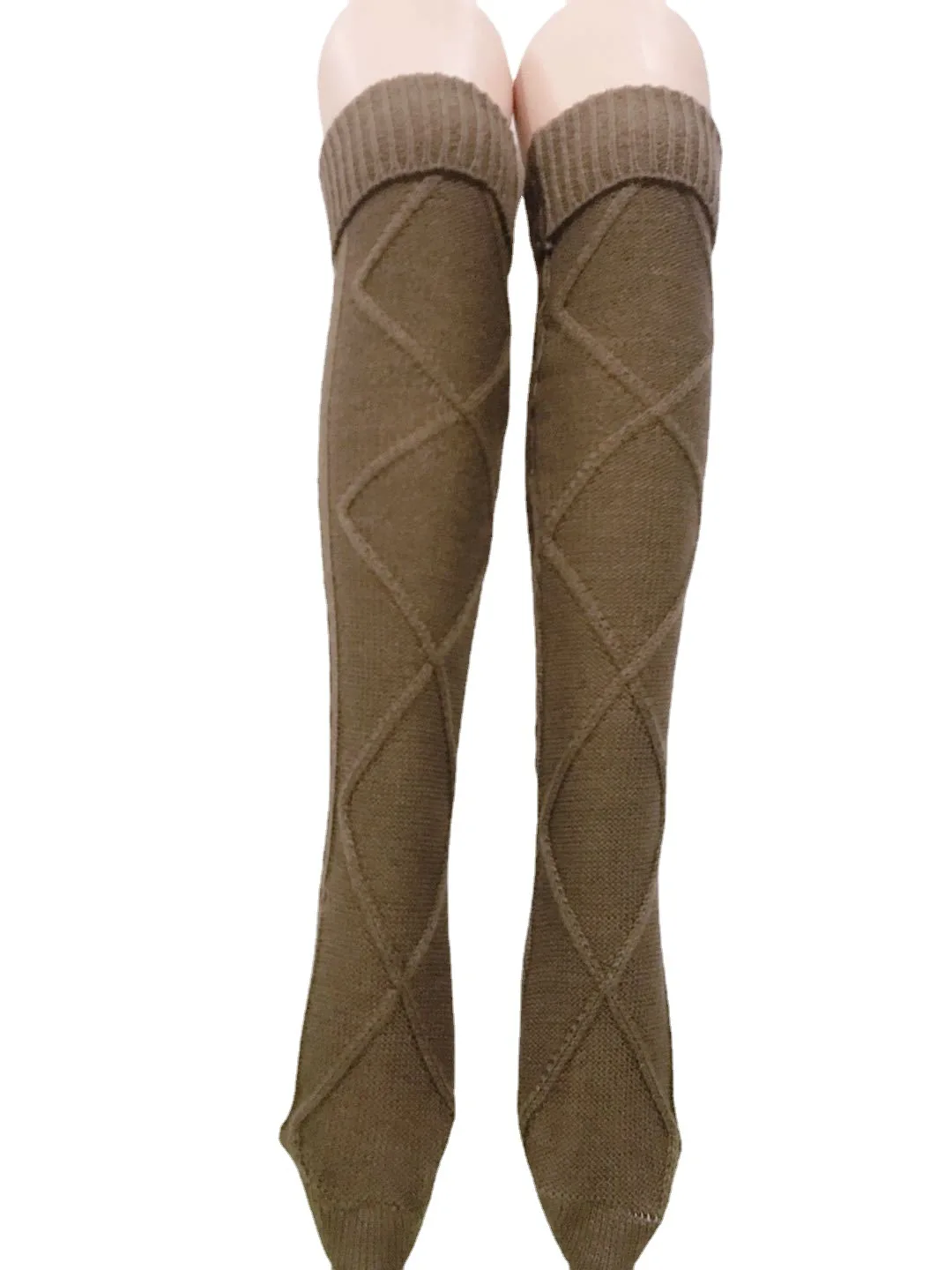 

Woolen stockings big diamond reverse pile pile socks winter