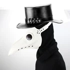 Маски Чумного доктора на Хэллоуин, забавные Черные Аксессуары для косплея, шапка, стимперы, реквизит для вечеринки, карнавальные кожаные маски