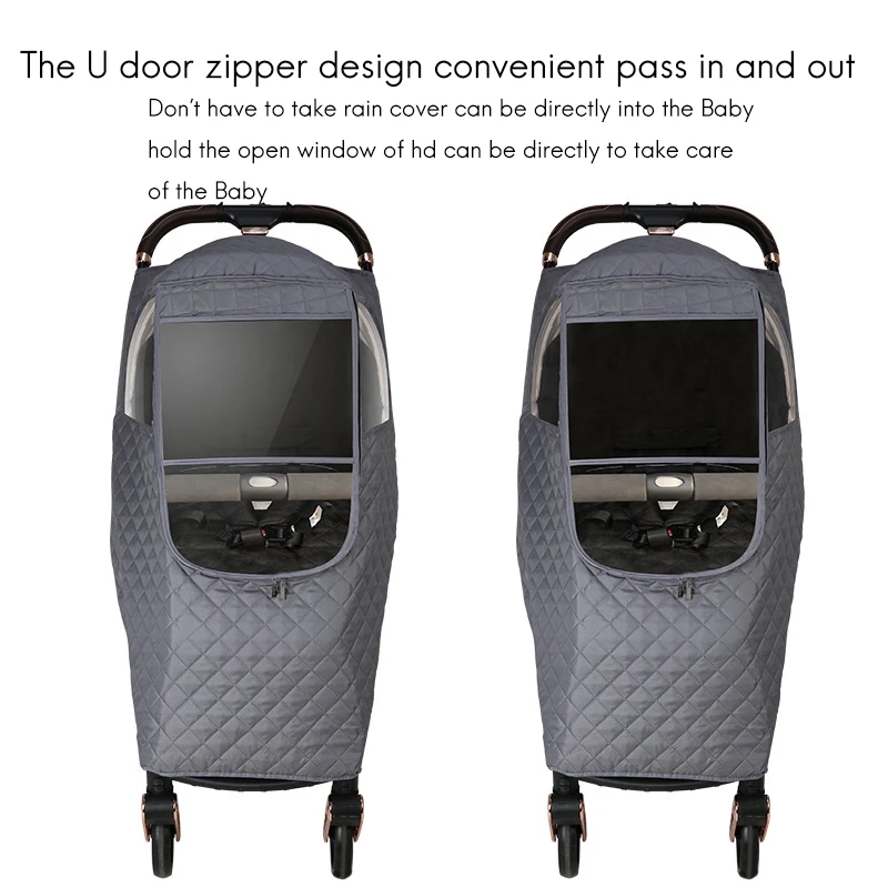 

Universal Thicken Stroller Pushchair Sunshade Rain Cover Wind Dust Shield Full Cover