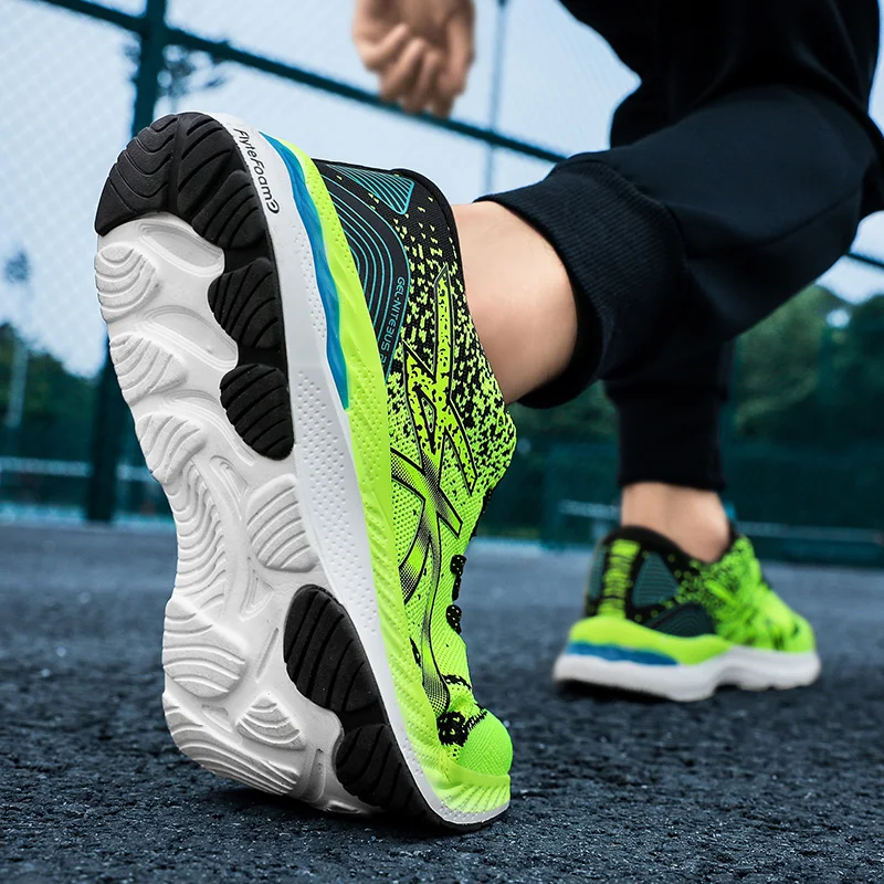 Knitting Running Shoes Men Jogging Sneakers Male Light Breathable Outdoor Training Fitness Sport Shoes Men Casual Walking Shoes