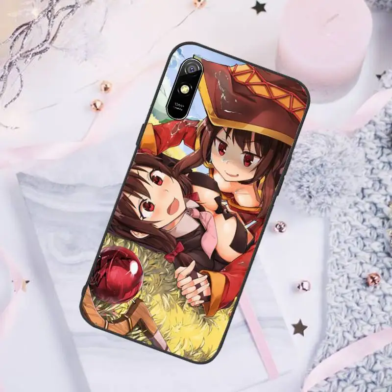 

Konosuba Megumin Phone Case For Xiaomi Redmi note 7 8 9 pro 8T 9A 9S Mi Note 10 Lite pro