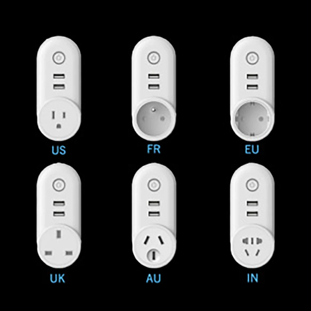 

USB Charger Socket Wifi Smart Plug Wireless Power Smart Socket Outlet Wifi Remote Control Timer eWelink Smart charger Alexa Goog
