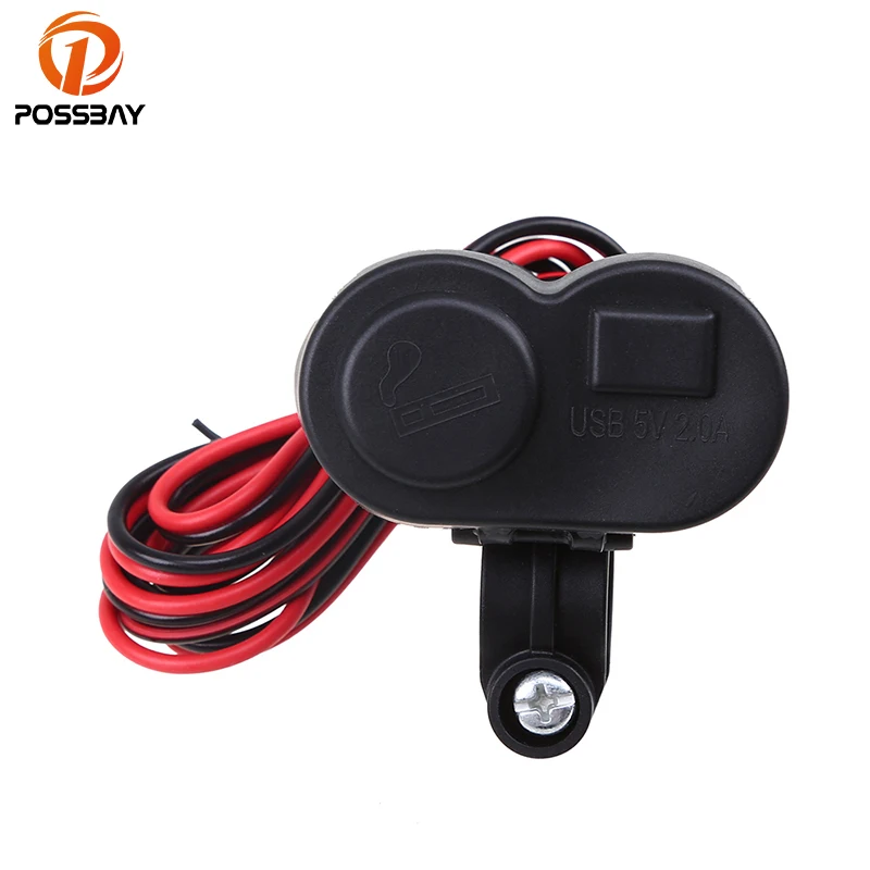 Posbay мотоцикл USB порт питания Водонепроницаемый мото Прикуриватель разъем