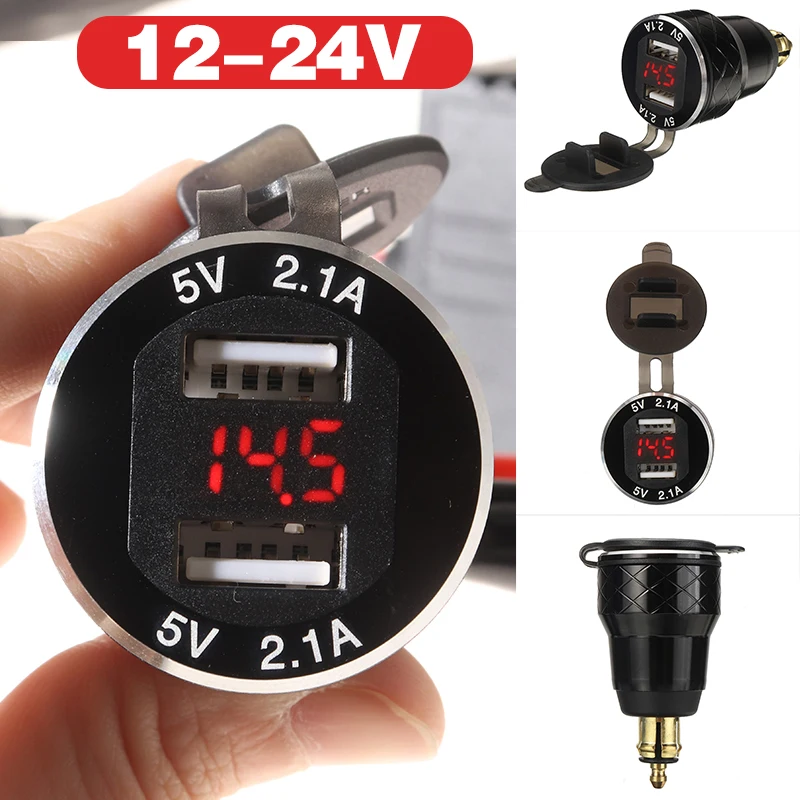 

Зарядное устройство с 2 USB-портами, 4,2 а, с цифровым дисплеем