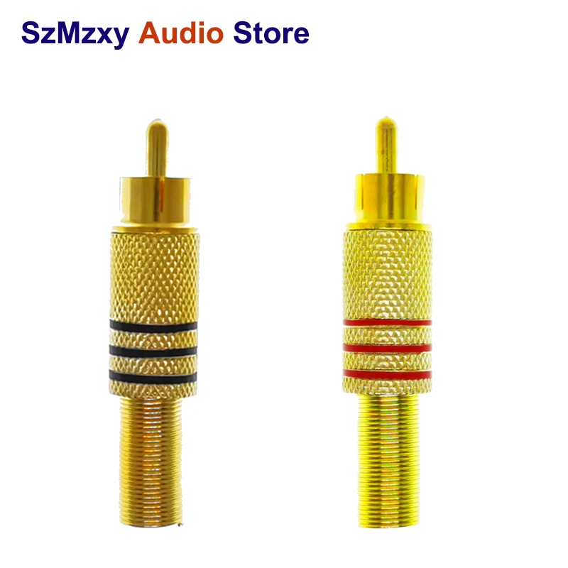 1 шт. Золотой штекер RCA телефонный разъем пайка AV аудио видео кабель адаптер